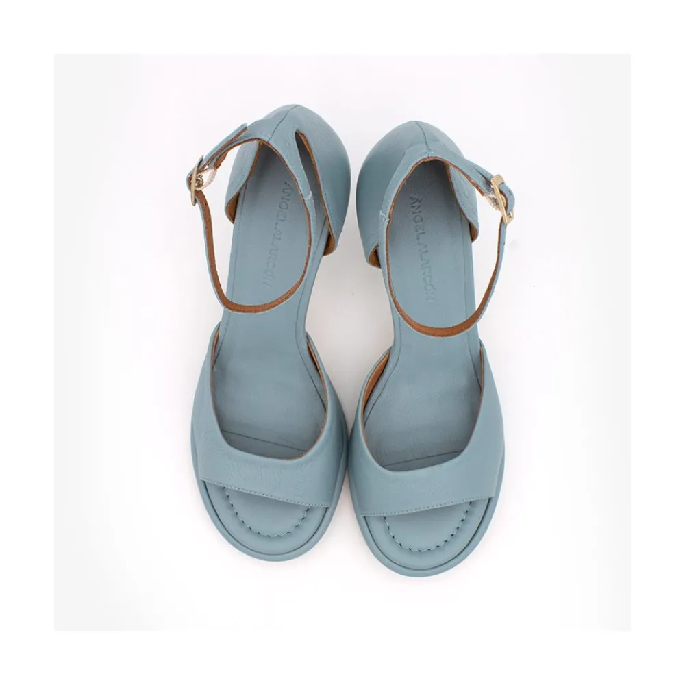 ANGEL ALARCON Dennis - D Orsay Leather Sandals With Desing Cone Heel<Vrouwen Sandals