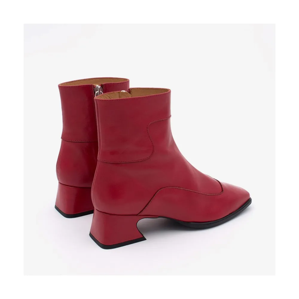 ANGEL ALARCON Enara - Woman Leather Ankle Boots With A Low And Comfortable Heel<Vrouwen Boots And Booties