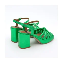 ANGEL ALARCON Estefan - Iridiscence Padded Sandals With Block Heel & Platforms<Vrouwen Sandals