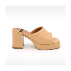 ANGEL ALARCON Gabrielle - Leather Block High Heel & Platform Mule<Vrouwen Last Units