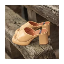 ANGEL ALARCON Gabrielle - Leather Block High Heel & Platform Mule<Vrouwen Last Units