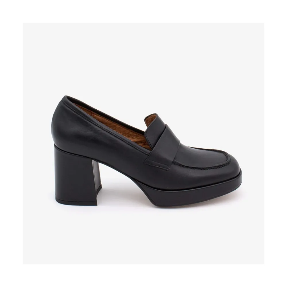 ANGEL ALARCON Gadea - Women S Leather Mocassin With Heel & Platform<Vrouwen Moccasins