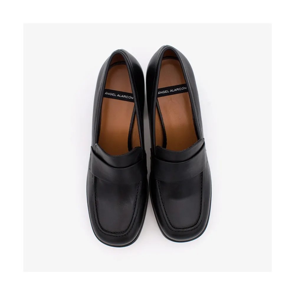 ANGEL ALARCON Gadea - Women S Leather Mocassin With Heel & Platform<Vrouwen Moccasins