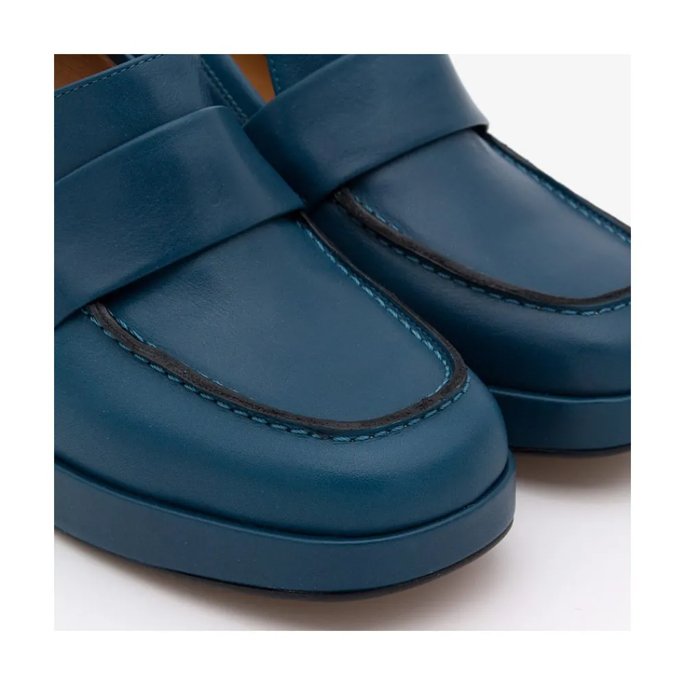 ANGEL ALARCON Gadea - Women S Leather Mocassin With Heel & Platform<Vrouwen Moccasins