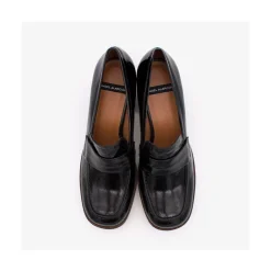 ANGEL ALARCON Gadea - Women S Leather Mocassin With Wood Heel & Platform<Vrouwen Moccasins