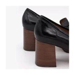 ANGEL ALARCON Gadea - Women S Leather Mocassin With Wood Heel & Platform<Vrouwen Moccasins
