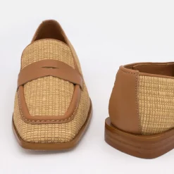 ANGEL ALARCON Gena - Raffia Loafer Women S Shoes<Vrouwen Last Units
