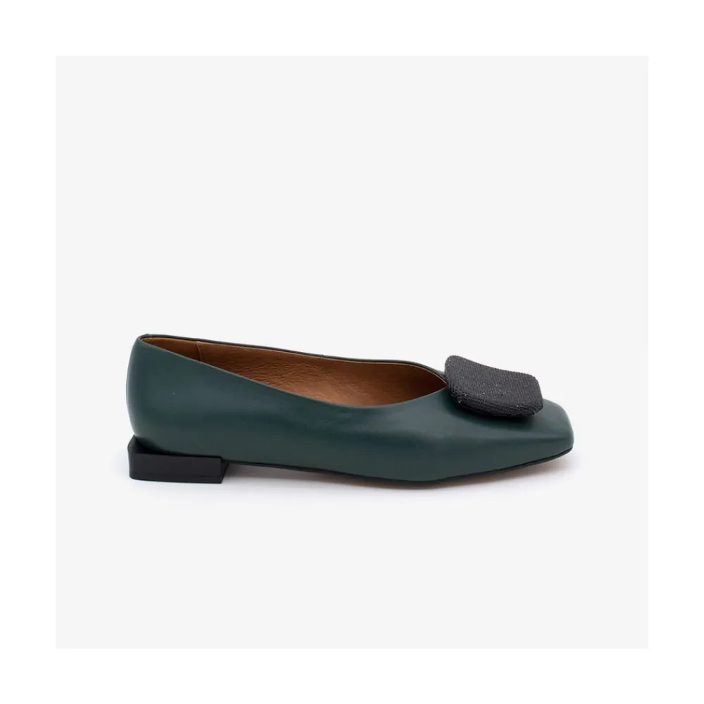 ANGEL ALARCON Haspe - Women S Square-Toed Flat With Jewel Embellishment<Vrouwen Ballerinas