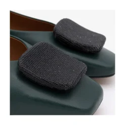ANGEL ALARCON Haspe - Women S Square-Toed Flat With Jewel Embellishment<Vrouwen Ballerinas