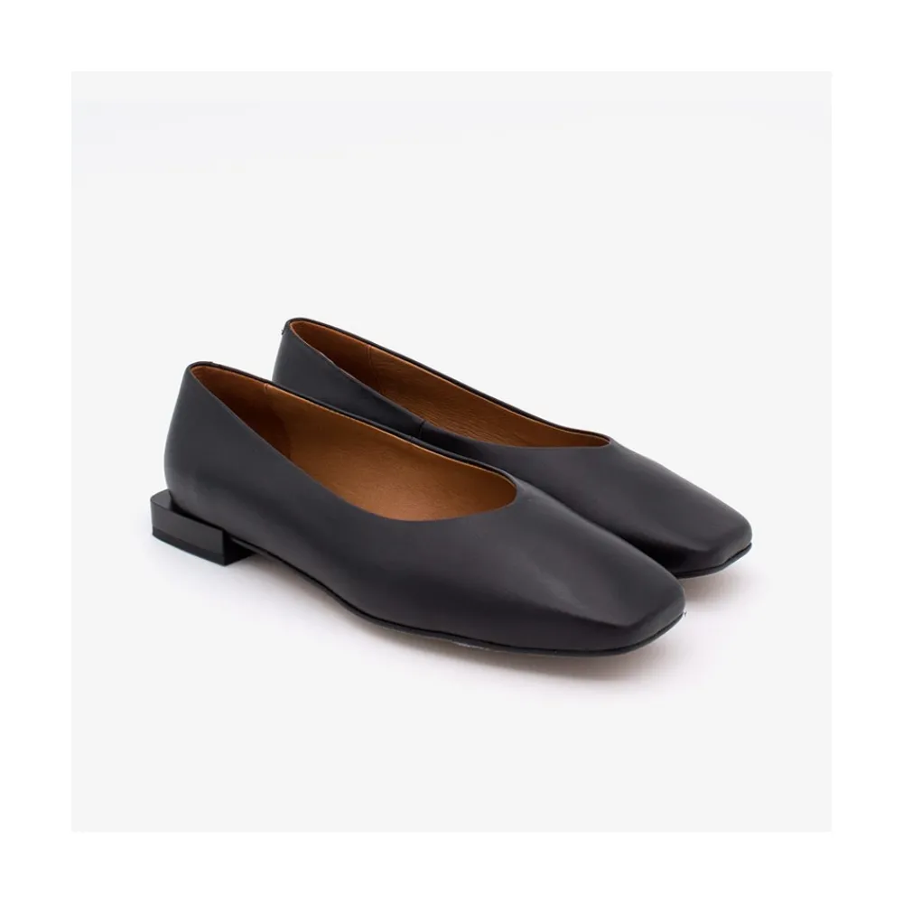 ANGEL ALARCON Hebe - Leather Square Toe Flat<Vrouwen Ballerinas