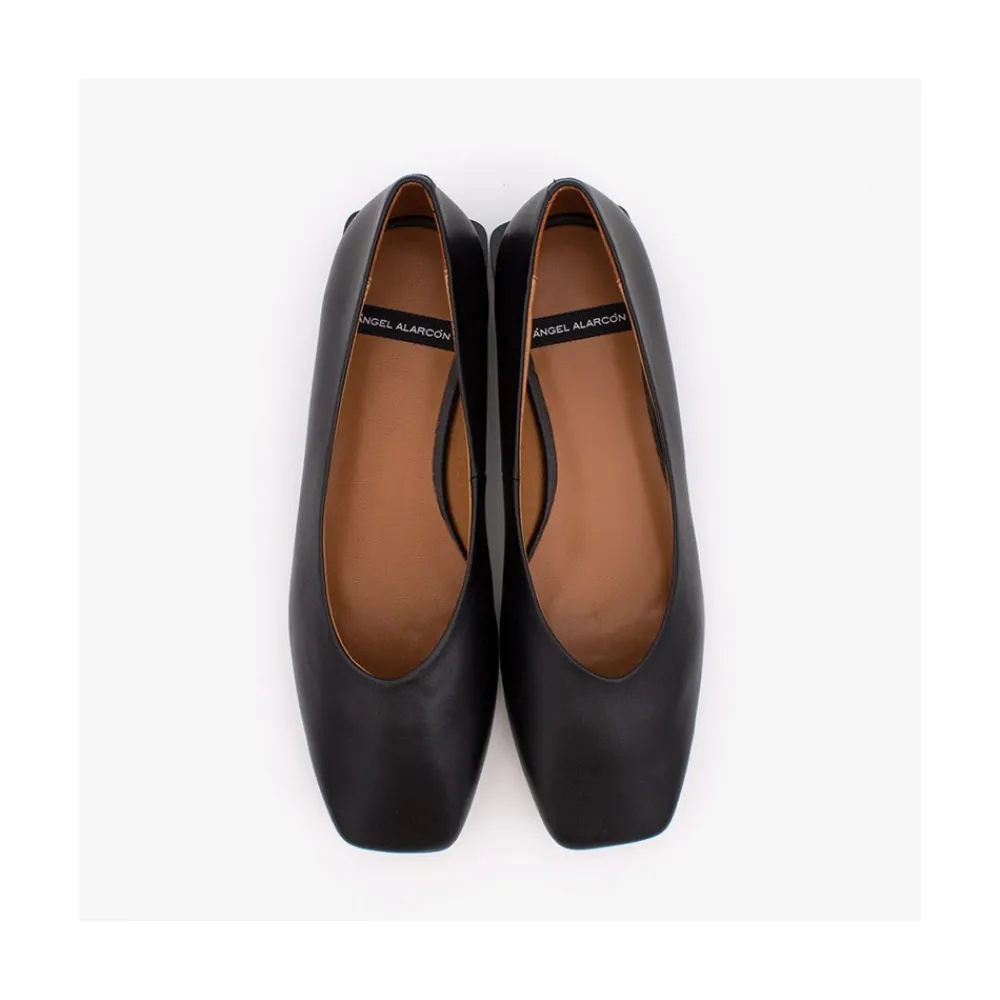 ANGEL ALARCON Hebe - Leather Square Toe Flat<Vrouwen Ballerinas