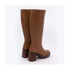 ANGEL ALARCON Imbrulia - Leather Boots With Block Heel & Platform<Vrouwen Last Units