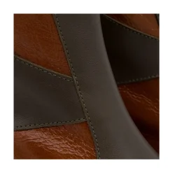 ANGEL ALARCON Ingrid - Leather Ankle Boots With Wood Block Heel & Platform<Vrouwen Heeled Shoes