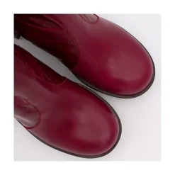 ANGEL ALARCON Ingrid - Leather Ankle Boots With Wood Block Heel & Platform<Vrouwen Last Units
