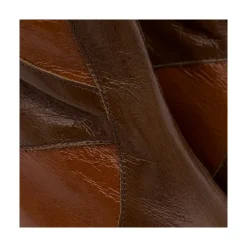 ANGEL ALARCON Ingrid - Shiny Leather Ankle Boots With Wood Block Heel & Platform<Vrouwen Last Units