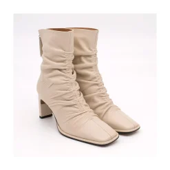 ANGEL ALARCON Janet - Wrinkled Leather Heeled Ankle Boots<Vrouwen Heeled Shoes