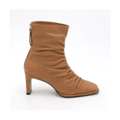 ANGEL ALARCON Janet - Wrinkled Leather Heeled Ankle Boots<Vrouwen Heeled Shoes
