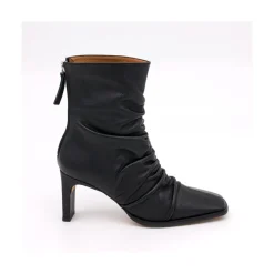 ANGEL ALARCON Janet - Wrinkled Leather Heeled Ankle Boots<Vrouwen Last Units