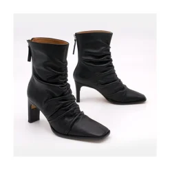 ANGEL ALARCON Janet - Wrinkled Leather Heeled Ankle Boots<Vrouwen Last Units