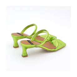 ANGEL ALARCON Jeanette - Metallized Padded Leather Sandal<Vrouwen Last Units