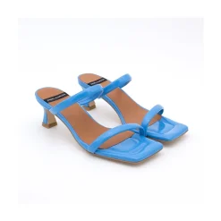 ANGEL ALARCON Jeanette - Shiny Texturized Padded Leather Sandal<Vrouwen Last Units
