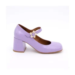 ANGEL ALARCON Jett Flower - Shiny Leather Mary Jane Shoes With Flower Buckle<Vrouwen Mary Jane