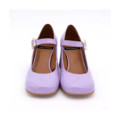 ANGEL ALARCON Jett Flower - Shiny Leather Mary Jane Shoes With Flower Buckle<Vrouwen Mary Jane
