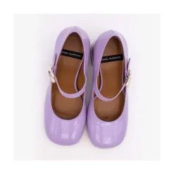 ANGEL ALARCON Jett Flower - Shiny Leather Mary Jane Shoes With Flower Buckle<Vrouwen Mary Jane