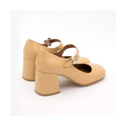 ANGEL ALARCON Jett Flower - Shiny Leather Mary Jane Shoes With Flower Buckle<Vrouwen Mary Jane