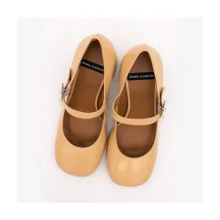ANGEL ALARCON Jett Flower - Shiny Leather Mary Jane Shoes With Flower Buckle<Vrouwen Mary Jane