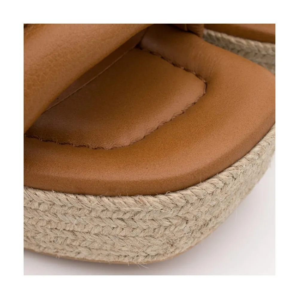ANGEL ALARCON Keaton- Foamed Wedge Leather Ankle Strap Sandals<Vrouwen Last Units