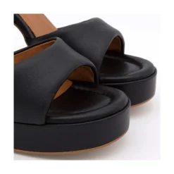 ANGEL ALARCON Kelis - Leather Padded Ankle Strap Sandals With Block Heel & Platform<Vrouwen Sandals