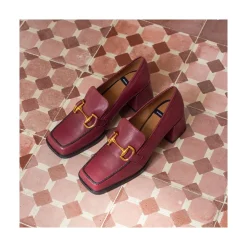 ANGEL ALARCON Kiski - Leather Block Heel Women S Moccasin<Vrouwen Last Units