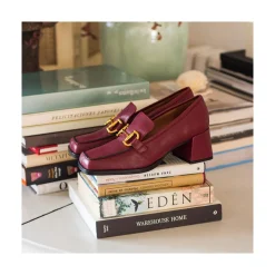 ANGEL ALARCON Kiski - Leather Block Heel Women S Moccasin<Vrouwen Last Units