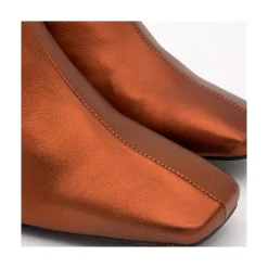 ANGEL ALARCON Lauryn - Leather Ankle Boots With A Metallic Ornament<Vrouwen Metallized Shoes