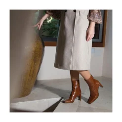 ANGEL ALARCON Lauryn - Leather Ankle Boots With A Metallic Ornament<Vrouwen Last Units