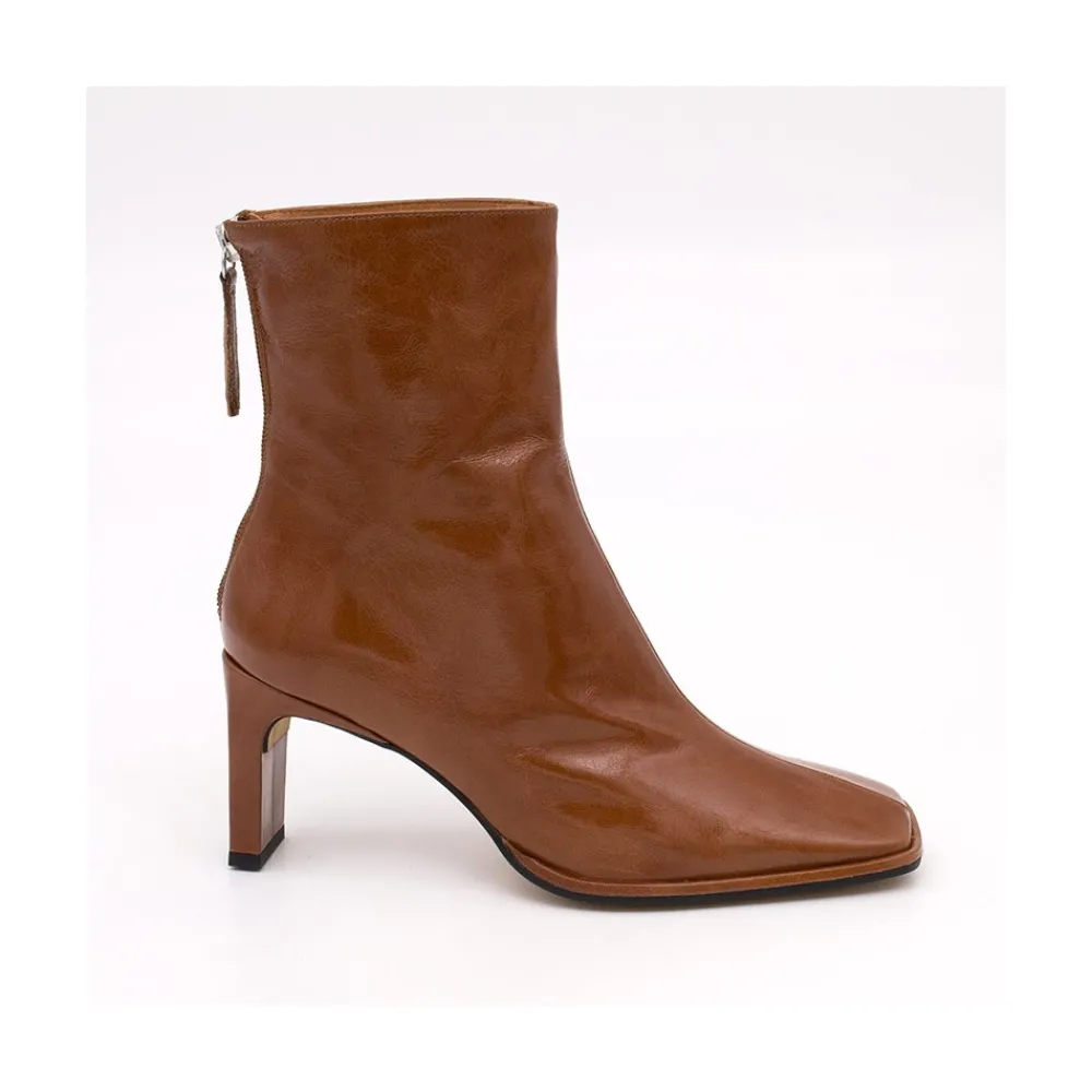 ANGEL ALARCON Lauryn - Leather Ankle Boots With A Metallic Ornament<Vrouwen Last Units