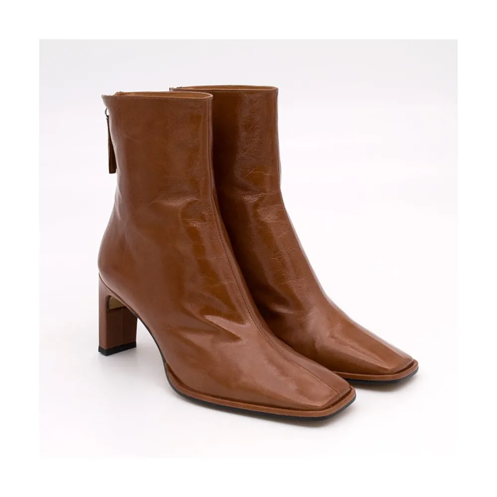 ANGEL ALARCON Lauryn - Leather Ankle Boots With A Metallic Ornament<Vrouwen Last Units