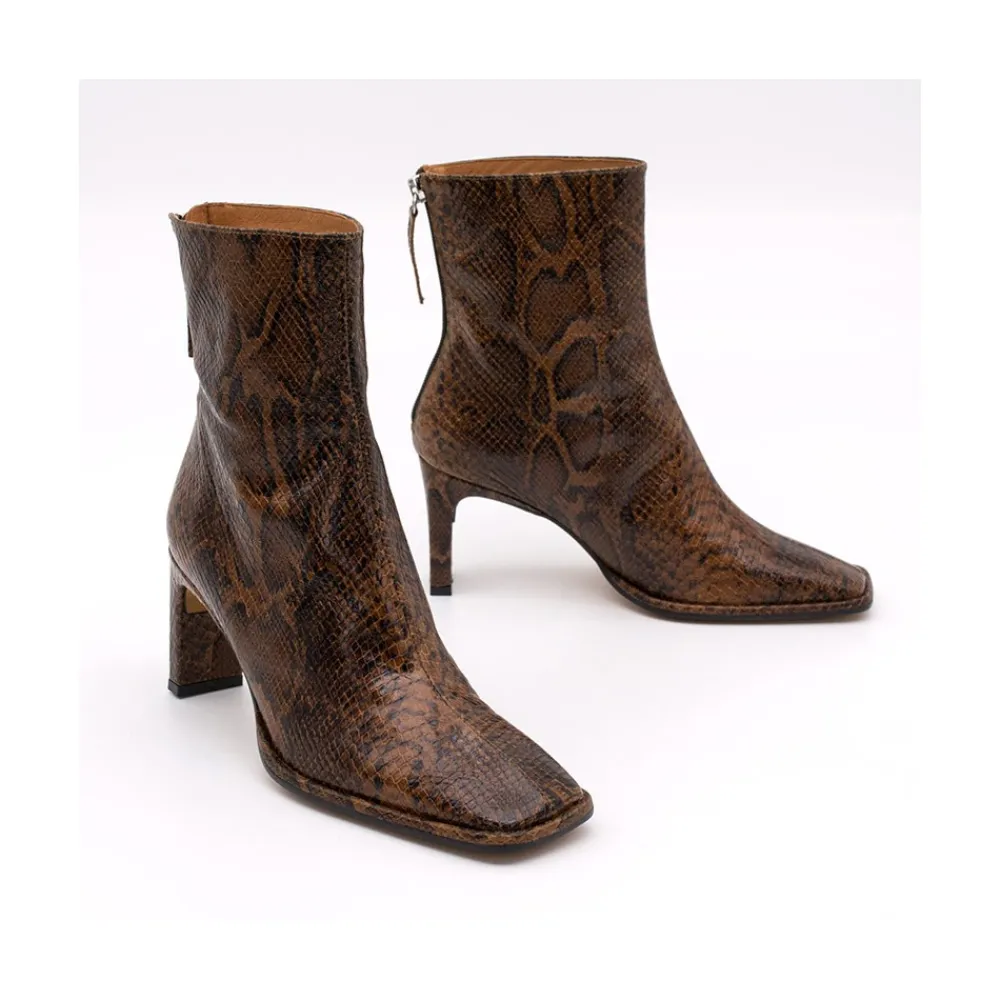 ANGEL ALARCON Lauryn - Leather Heeled Ankle Boots<Vrouwen Heeled Shoes