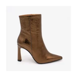 ANGEL ALARCON Leire - Metallic Leather Pointed Toe High Heel Booties<Vrouwen Last Units