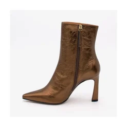 ANGEL ALARCON Leire - Metallic Leather Pointed Toe High Heel Booties<Vrouwen Last Units