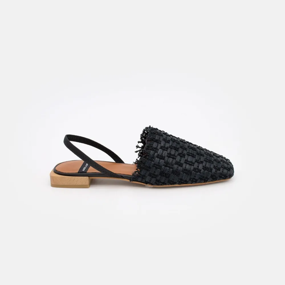 ANGEL ALARCON Liza - Raffia Slingback Flats<Vrouwen Last Units