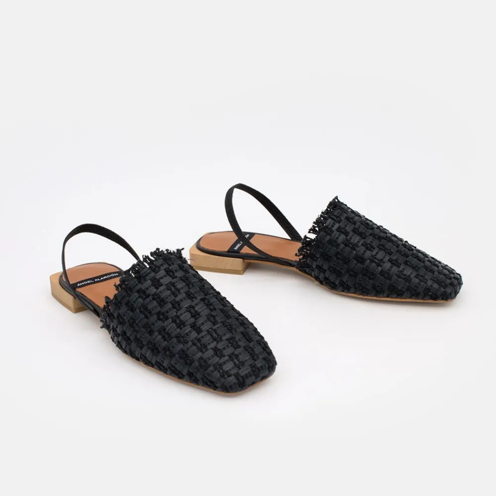 ANGEL ALARCON Liza - Raffia Slingback Flats<Vrouwen Last Units