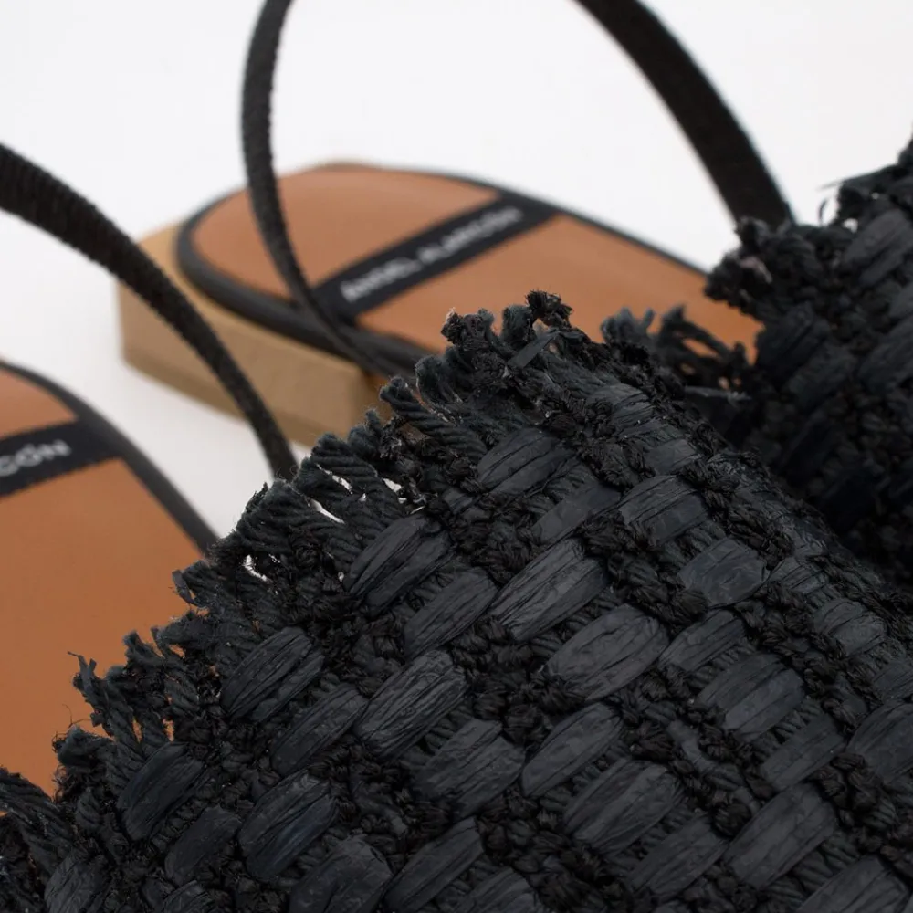 ANGEL ALARCON Liza - Raffia Slingback Flats<Vrouwen Last Units
