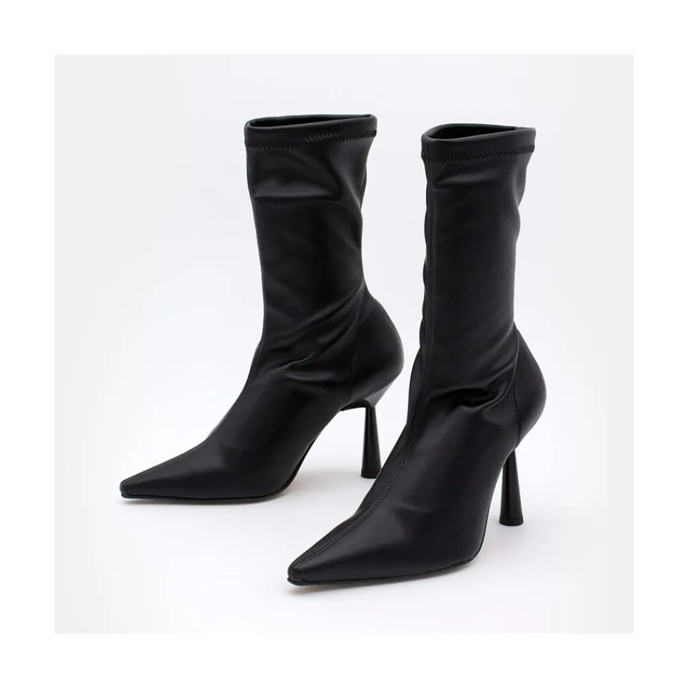 ANGEL ALARCON Lori - Stretch Ankle Boot With High Heel And Pointed Toe<Vrouwen Heeled Shoes