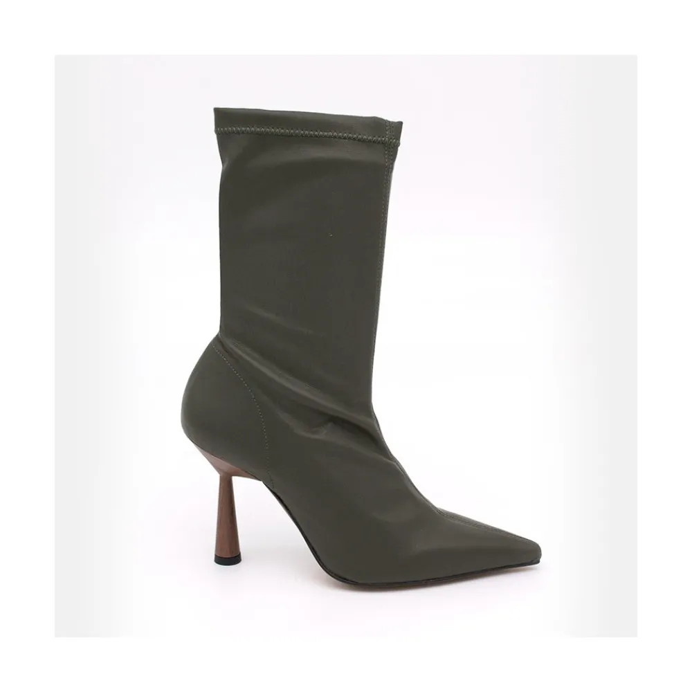 ANGEL ALARCON Lori - Stretch Ankle Boot With High Heel And Pointed Toe<Vrouwen Heeled Shoes