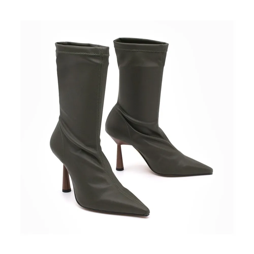 ANGEL ALARCON Lori - Stretch Ankle Boot With High Heel And Pointed Toe<Vrouwen Heeled Shoes