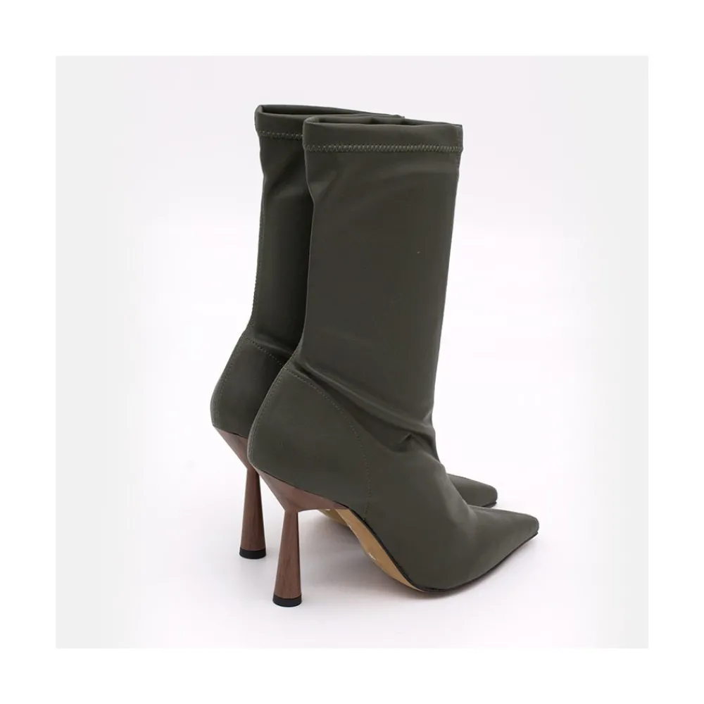 ANGEL ALARCON Lori - Stretch Ankle Boot With High Heel And Pointed Toe<Vrouwen Heeled Shoes