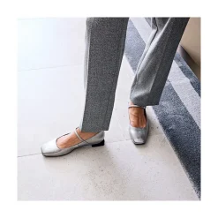 ANGEL ALARCON Lynn - Shiny Leather Mary Jane Shoes With Square Toe<Vrouwen Metallized Shoes