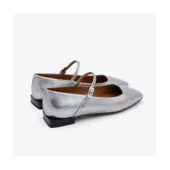 ANGEL ALARCON Lynn - Shiny Leather Mary Jane Shoes With Square Toe<Vrouwen Metallized Shoes
